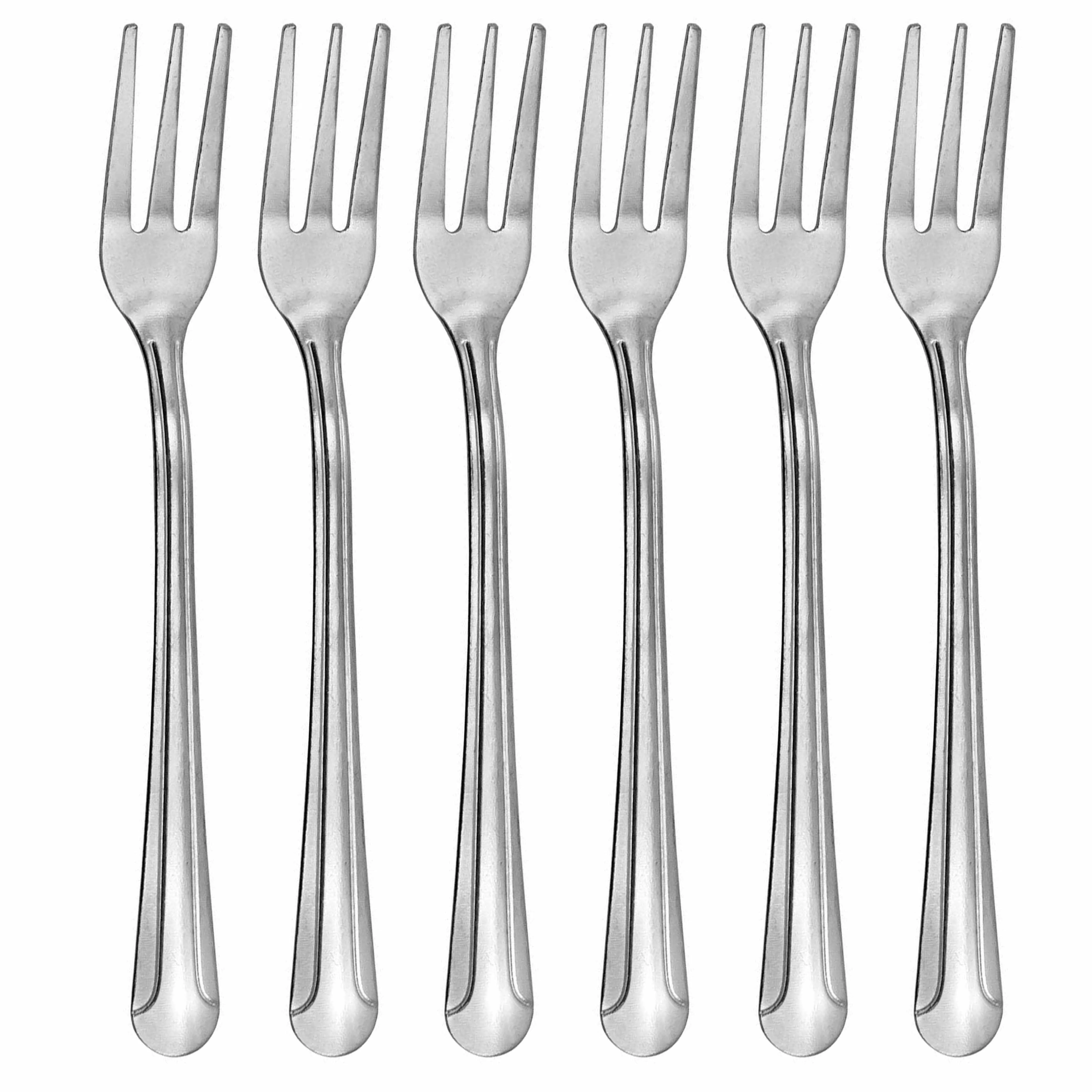 6 Pc Cocktail Oyster Forks Seafood Shellfish Fork Picks Stainless Steel Lobster