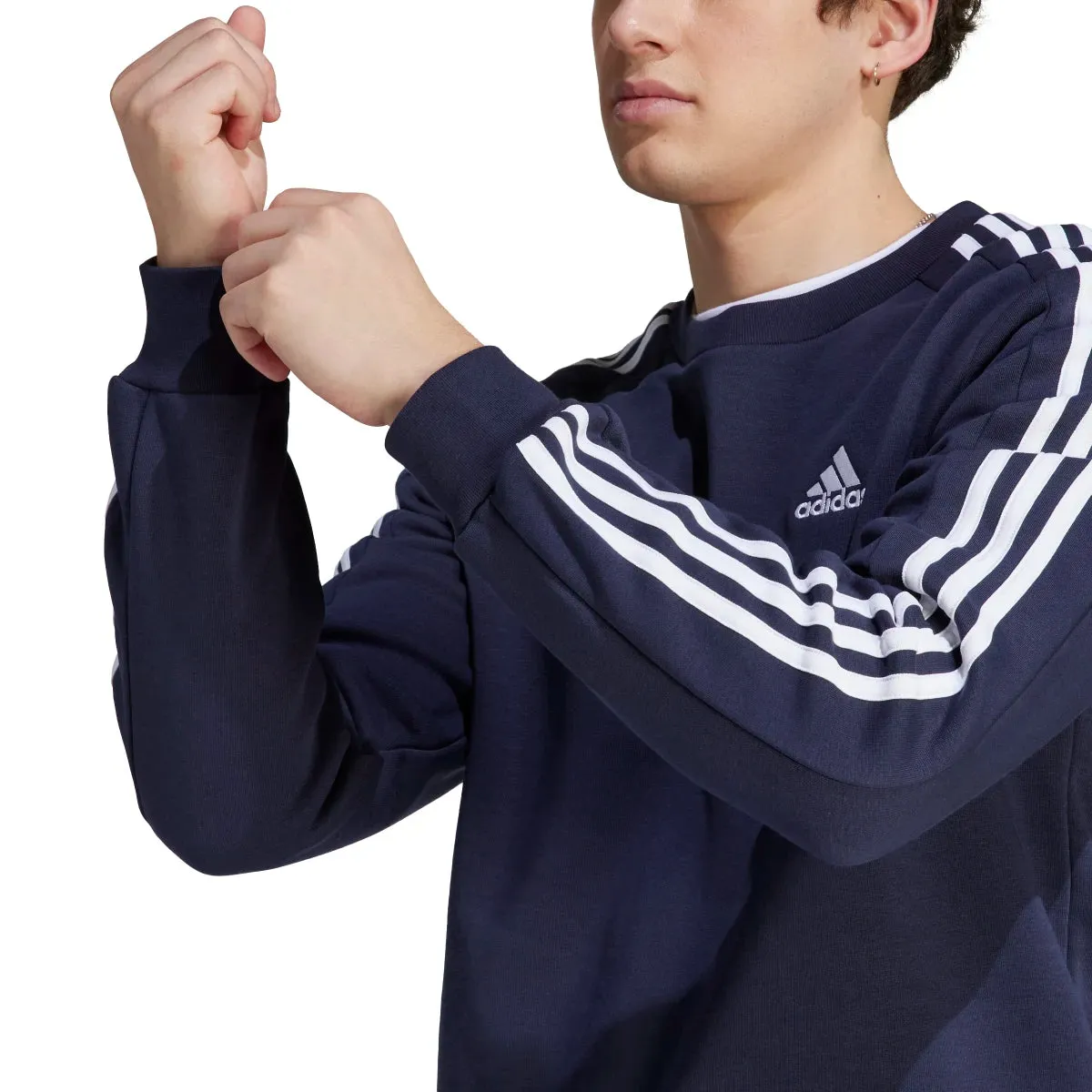 adidas Men's Essentials Fleece 3-Stripes Sweatshirt (Tall)