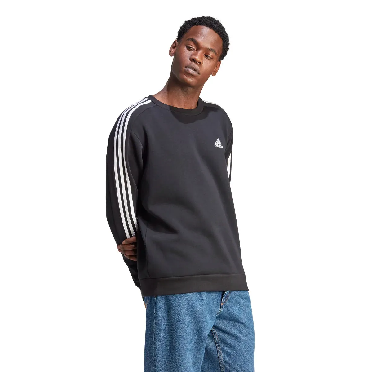 adidas Men's Essentials Fleece 3-Stripes Sweatshirt (Tall)