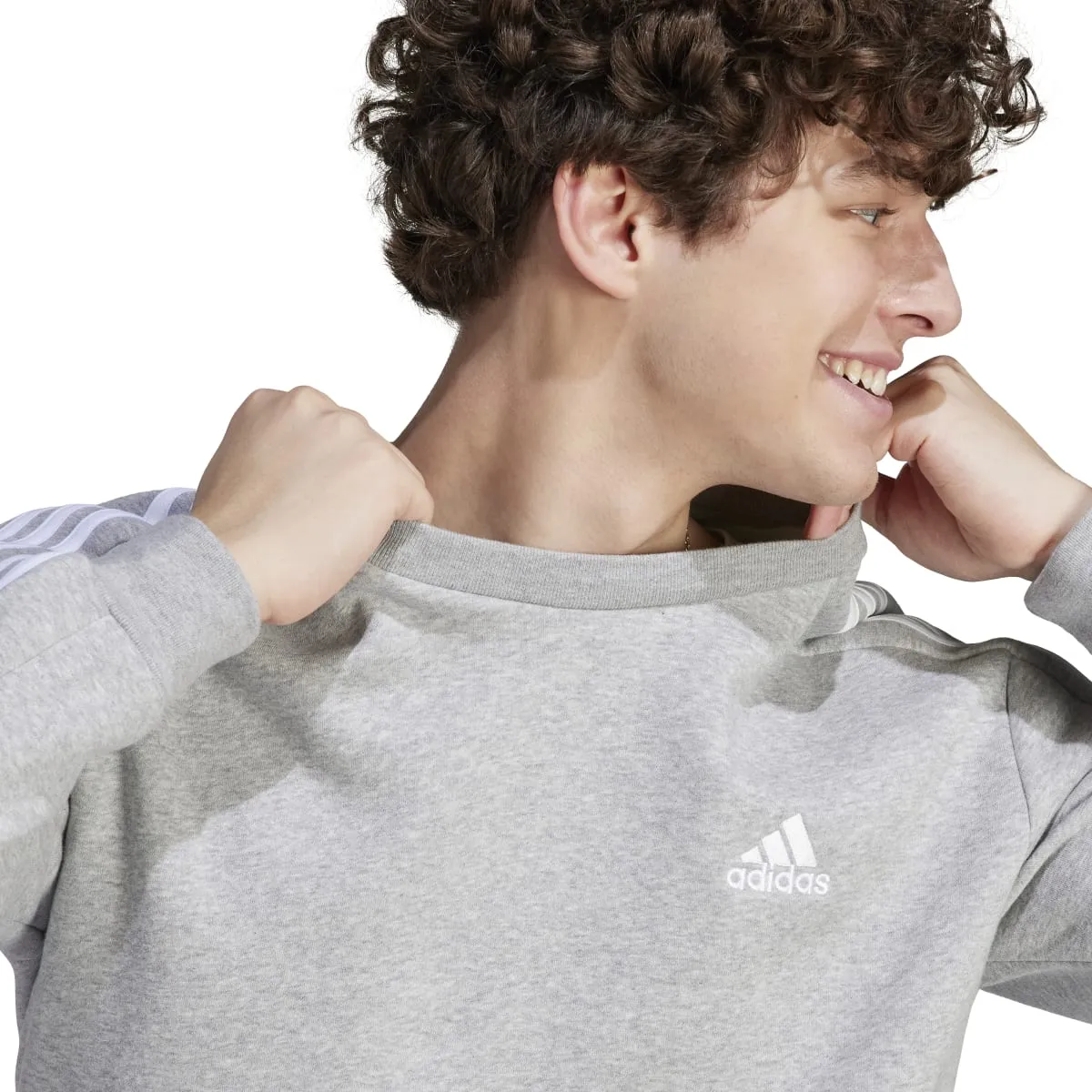 adidas Men's Essentials Fleece 3-Stripes Sweatshirt (Tall)