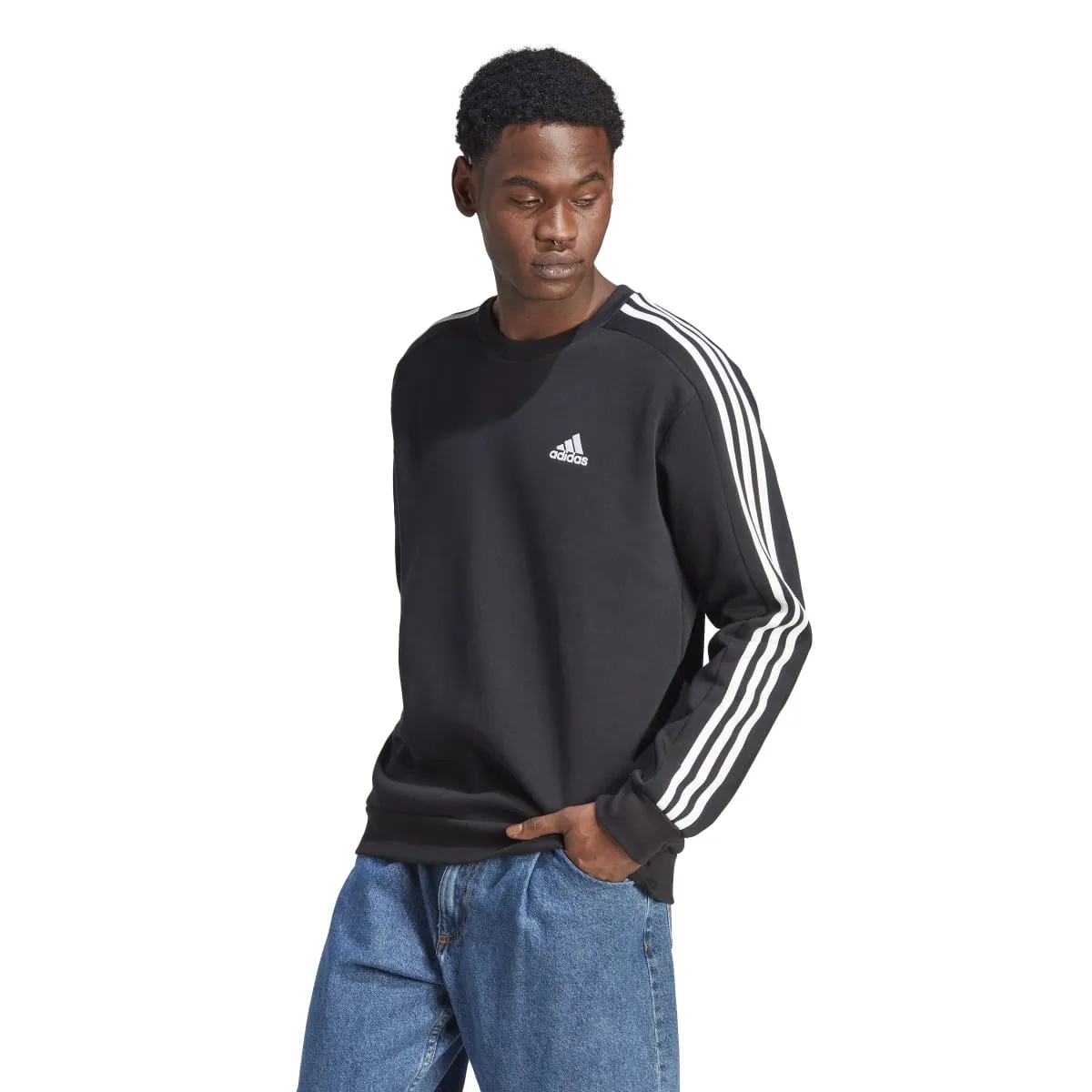 adidas Men's Essentials Fleece 3-Stripes Sweatshirt (Tall)