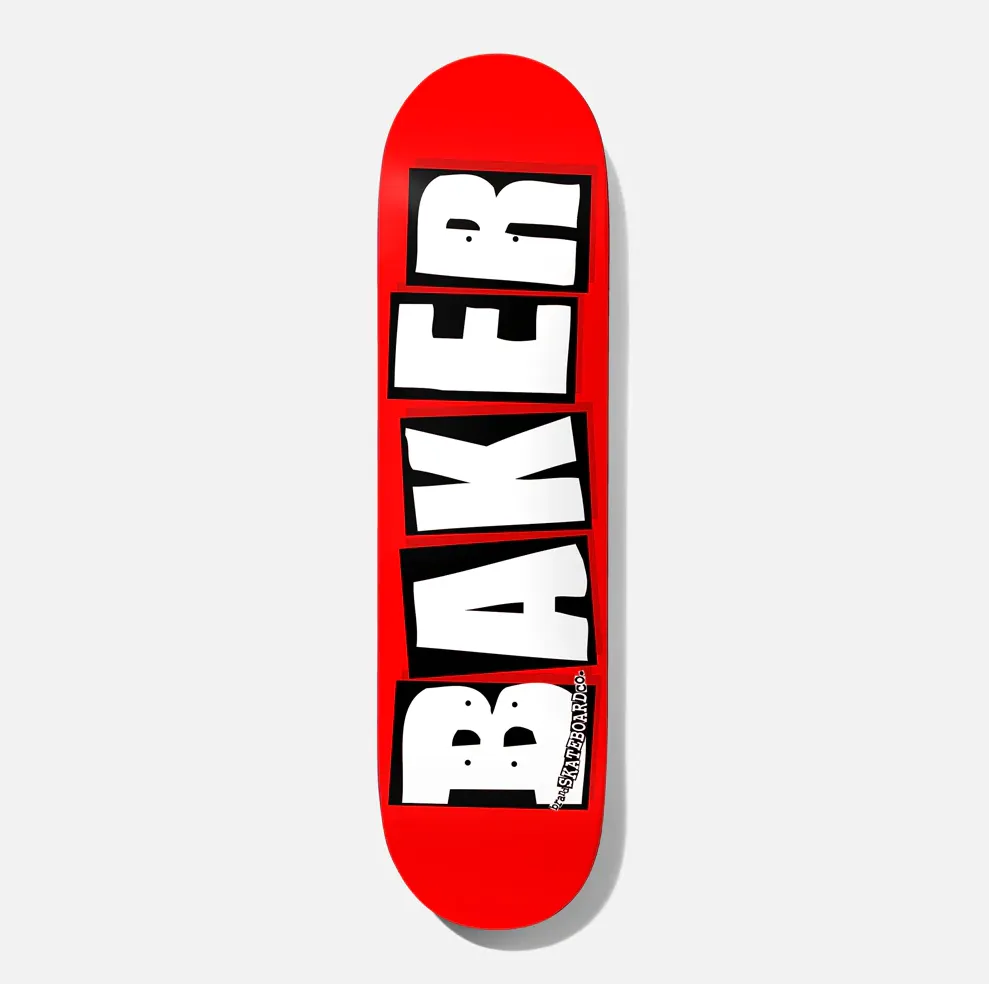 BAKER - Brand Logo White 8.25"