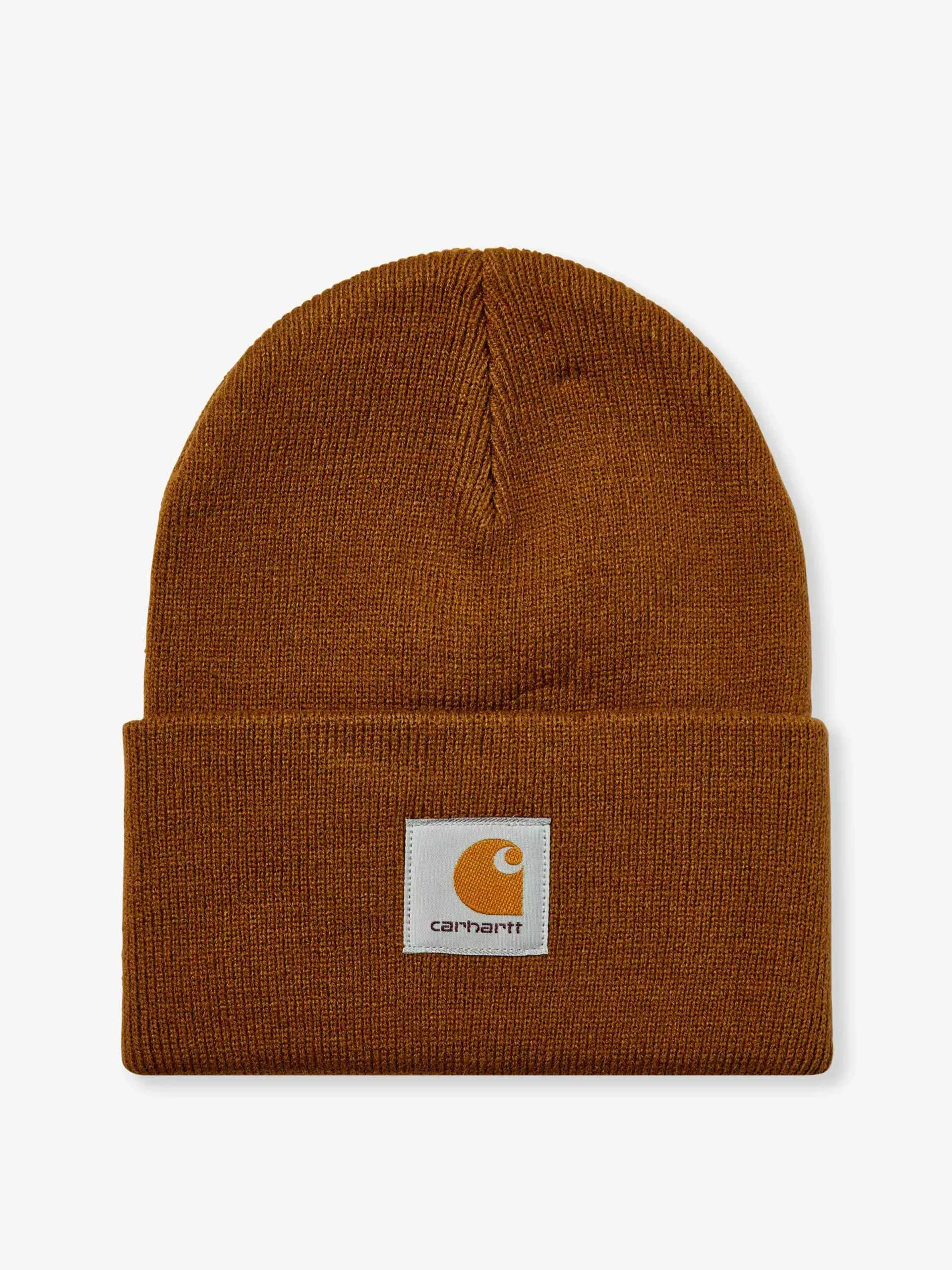 Brand-patch ribbed knitted beanie