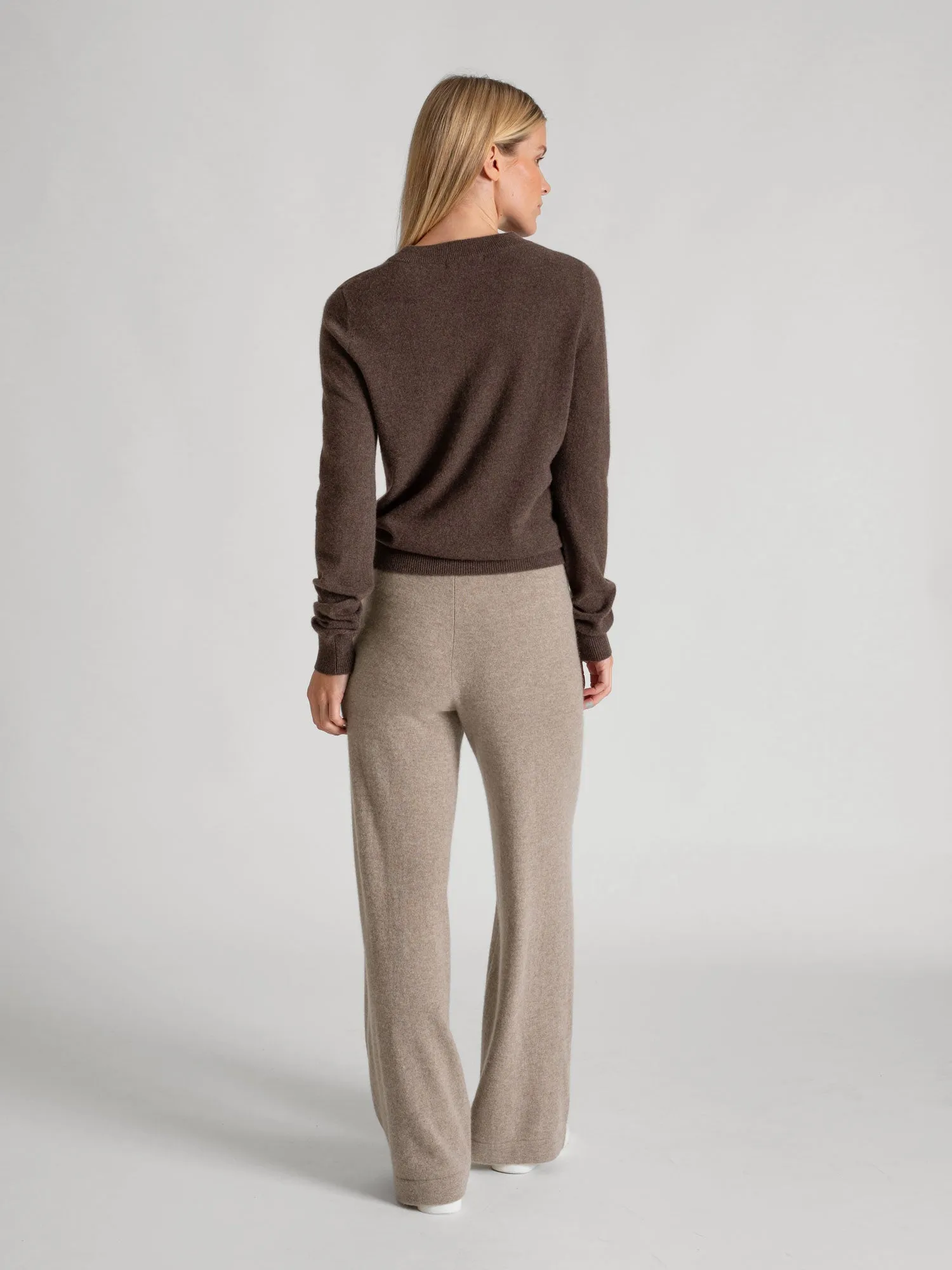 Cashmere sweater "Thora" - dark brown