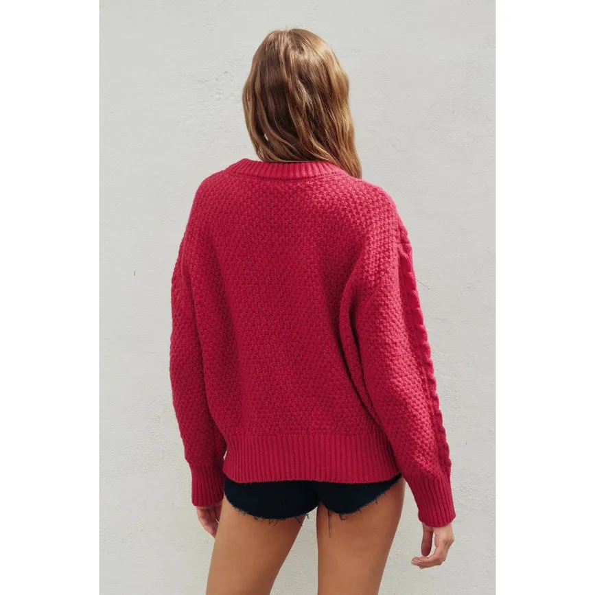 Chunky Cable Knit Sweater JAZZY ROSE