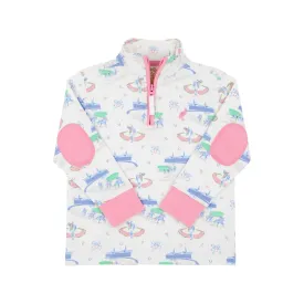 Derby Day Darling/Hamptons Hot Pink Canter Collar Half-Zip