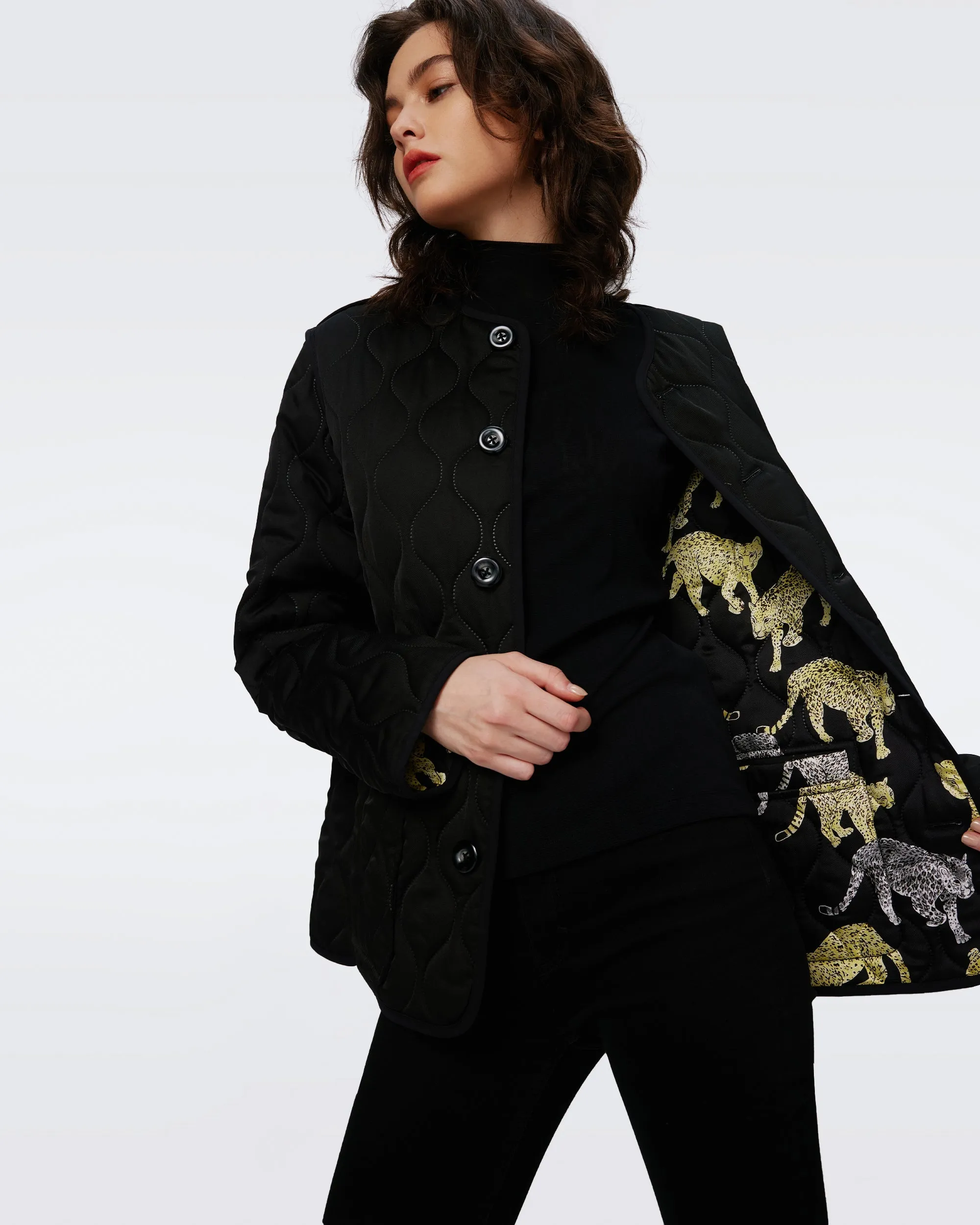 Domino Reversible Quilted Coat