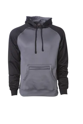 EXP450PP - Poly Raglan Pullover Hooded Sweatshirt