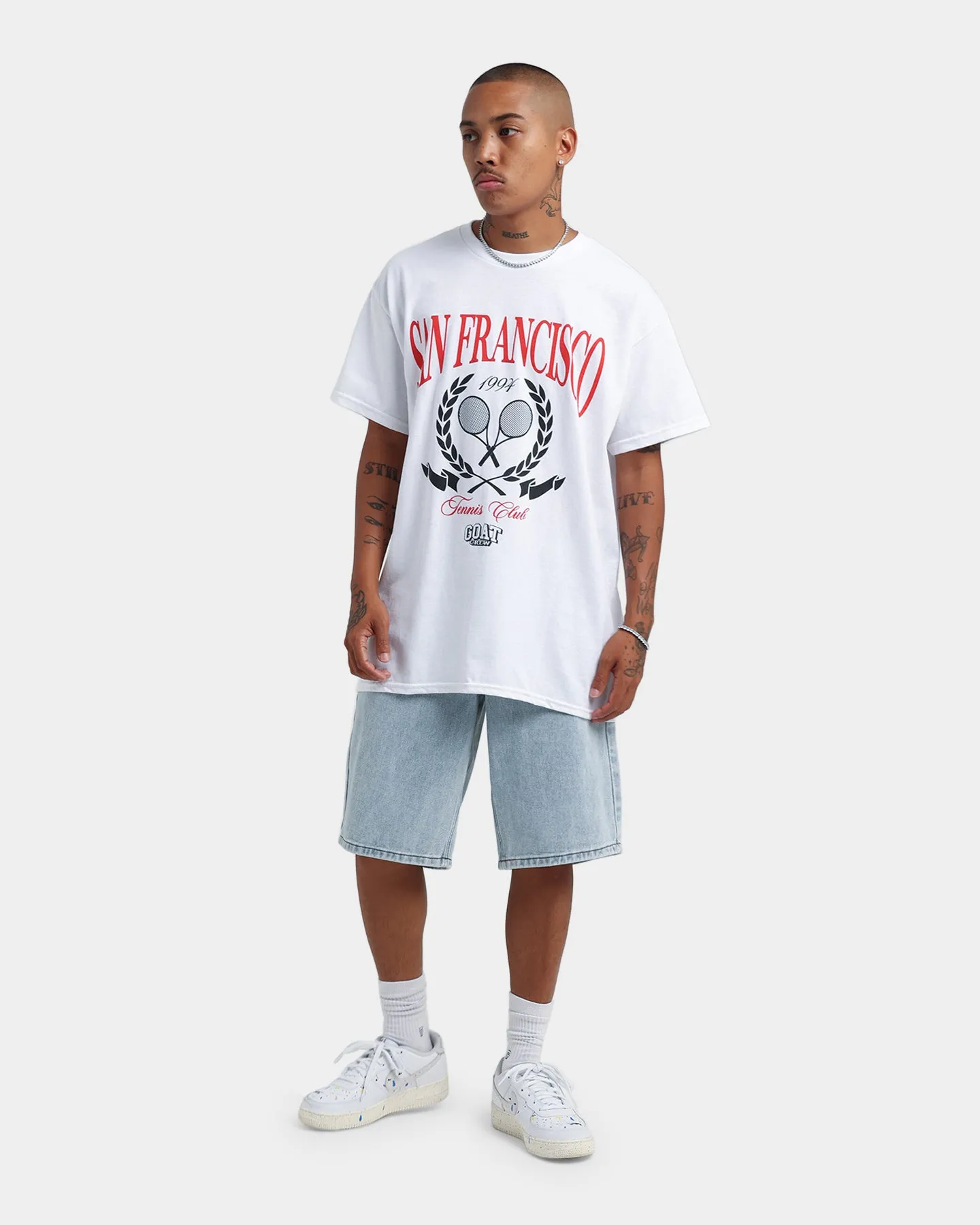 Goat Crew Tennis Club T-Shirt White