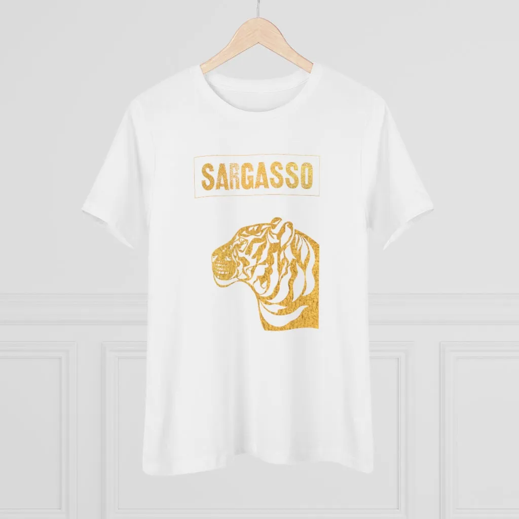 Gold Holistic Tiger, Women's Premium Tee
