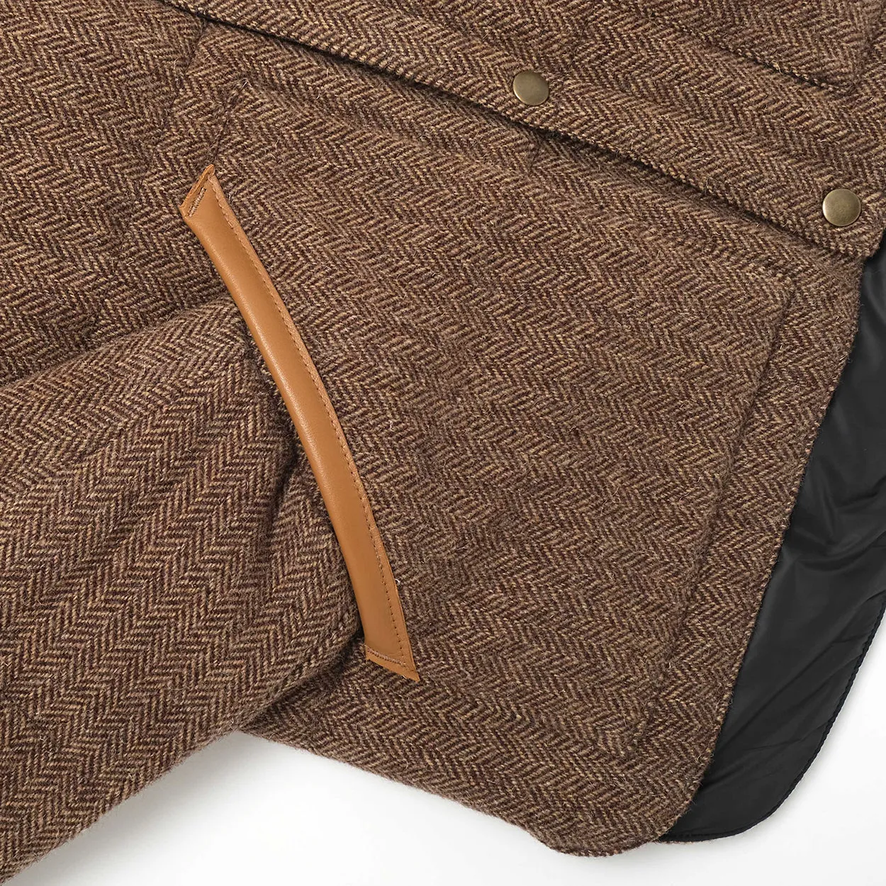 Hazel Herringbone Down Jacket