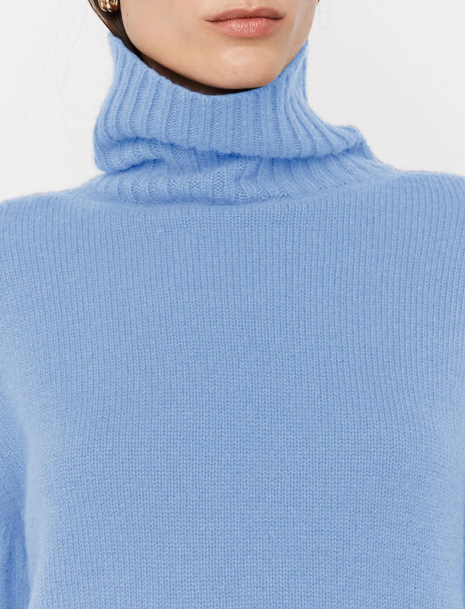 JOSEPH OPEN CASHMERE HIGH NECK JUMPER