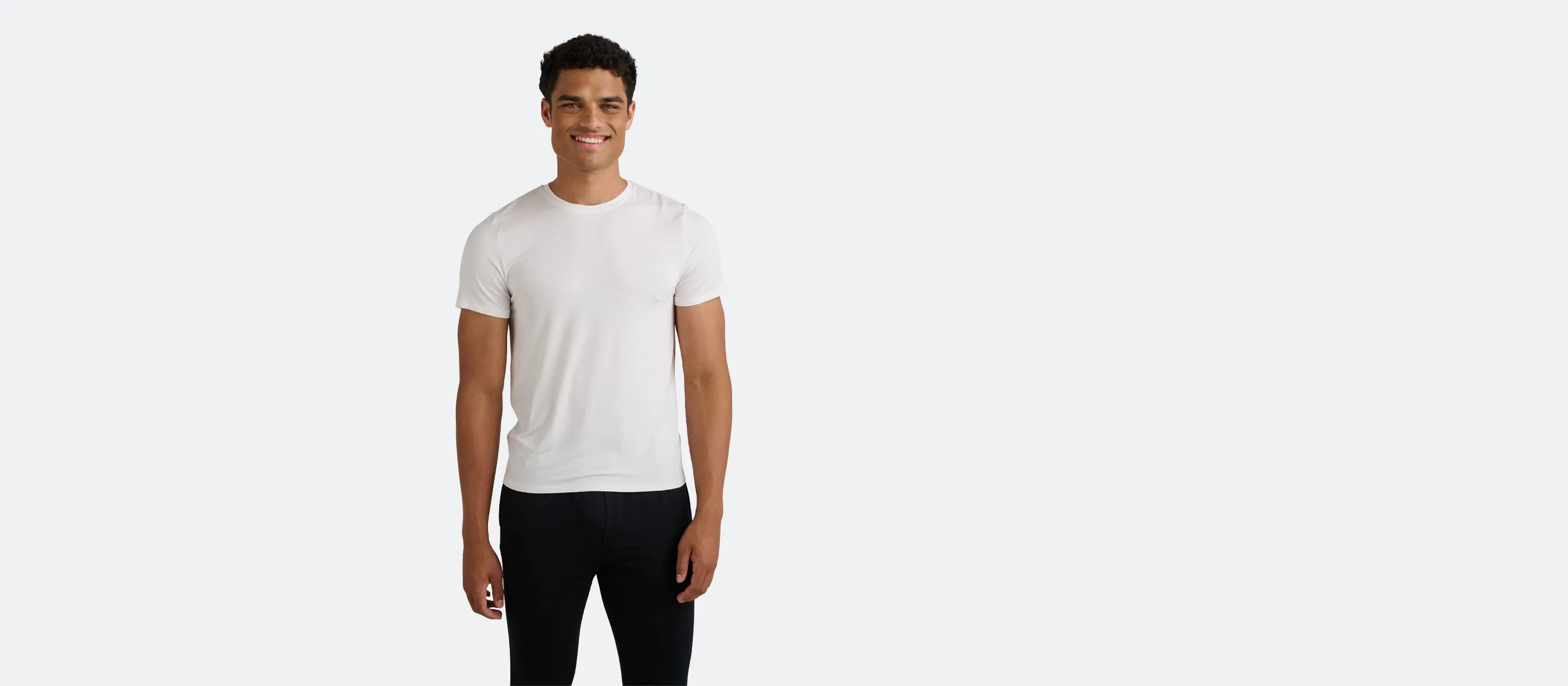 Men's Modal Crew Tee 3-Pack | Black Heather Grey White Pack