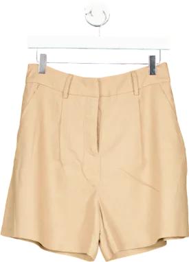 New Look Beige K Lila Tailored Linen Shorts UK 10