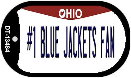 Number 1 Blue Jackets Fan Novelty Metal Dog Tag Necklace DT-13484