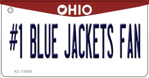 Number 1 Blue Jackets Fan Novelty Metal Key Chain KC-13484