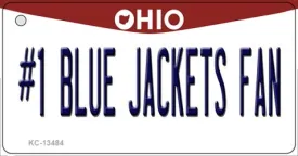Number 1 Blue Jackets Fan Novelty Metal Key Chain KC-13484