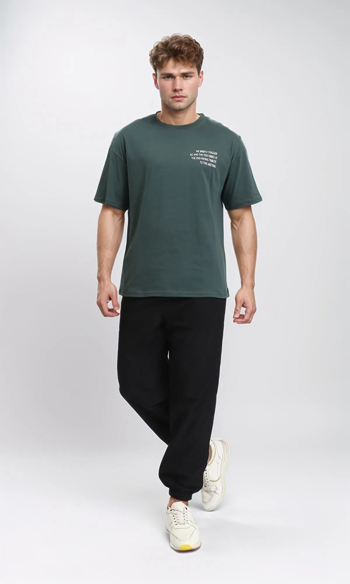 R208095 - Slip On Solid Pants with Hem - Black