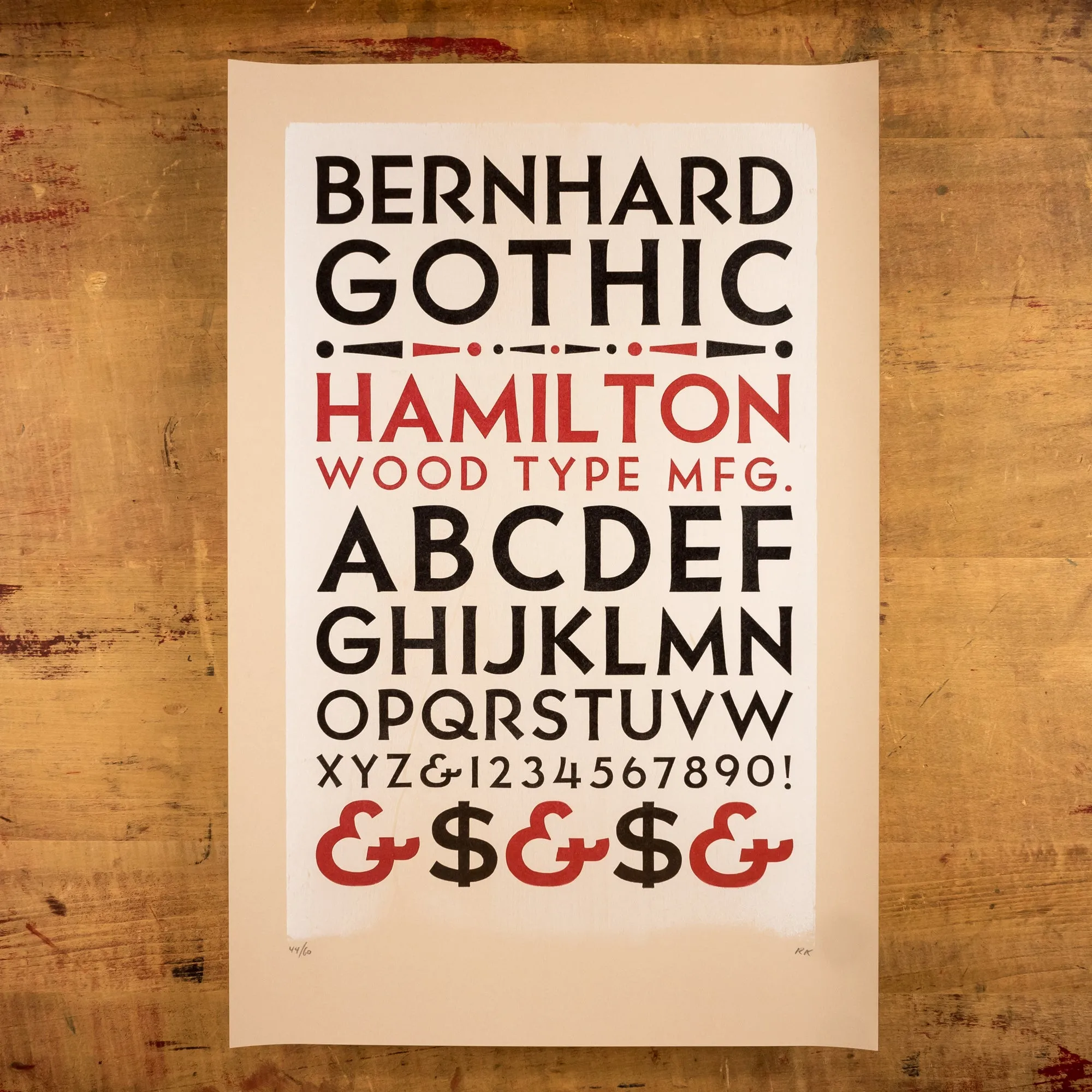 Type Specimen: Bernhard Gothic Specimen