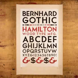 Type Specimen: Bernhard Gothic Specimen