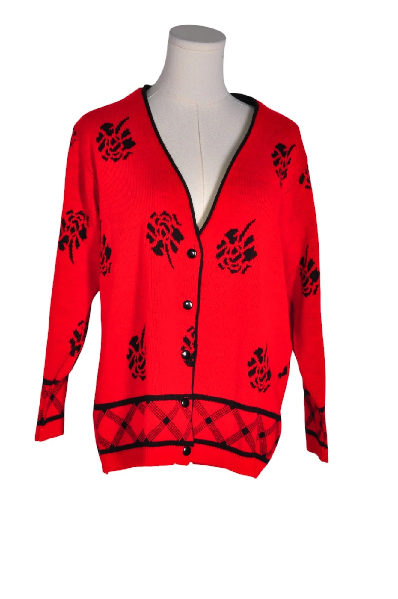 UNBRANDED Women Cardigans Regular fit in Red - M
