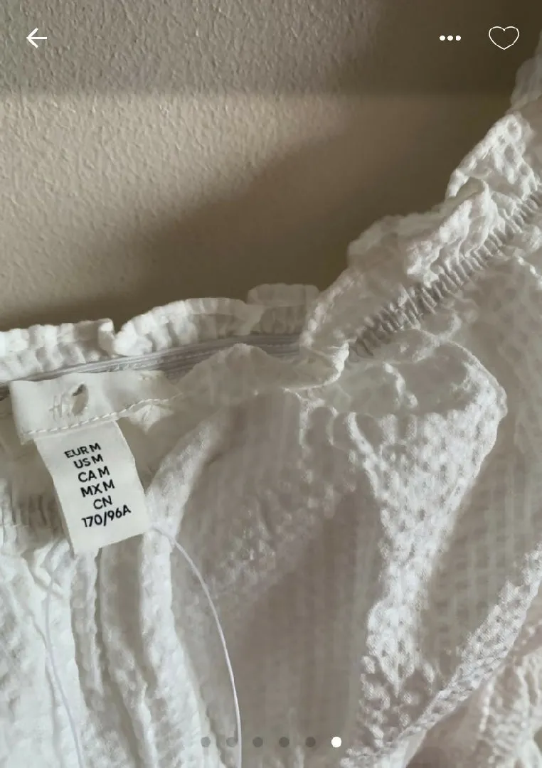 White Ruffle Top
